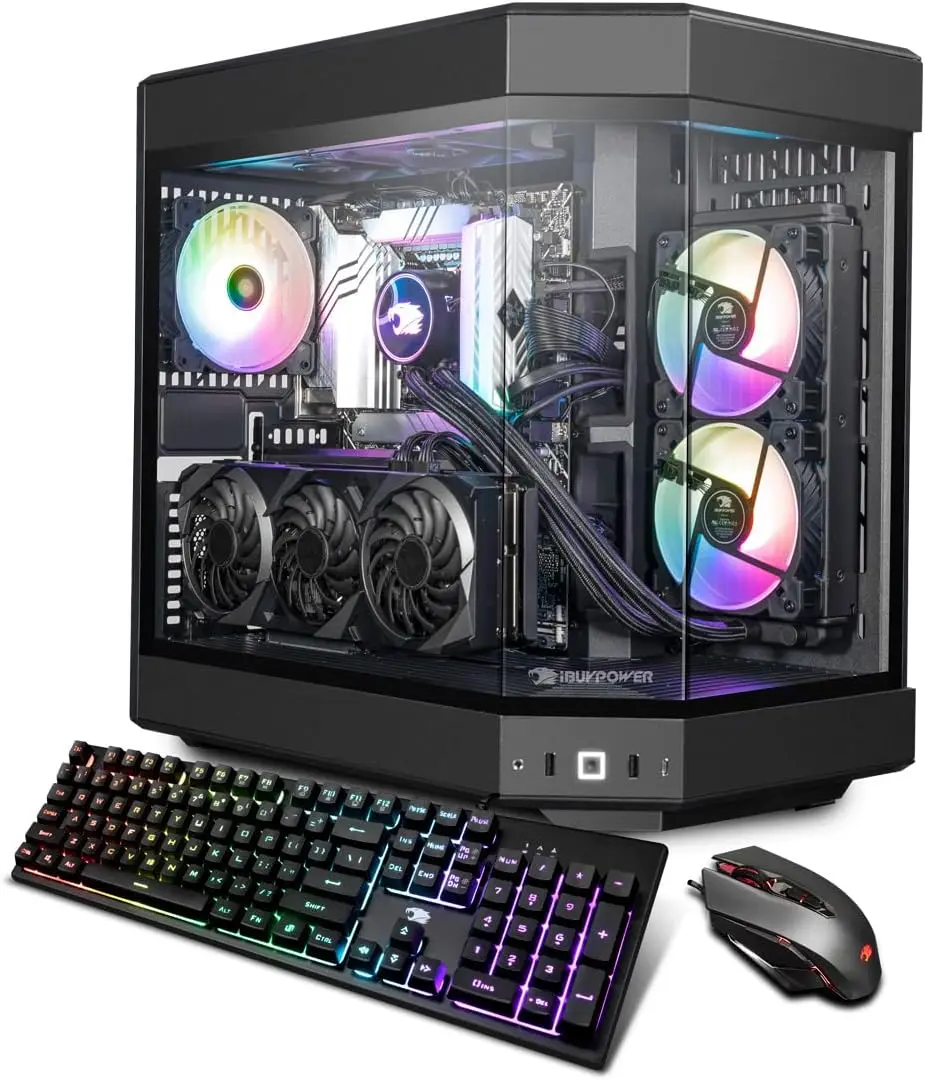 iBuyPower Pro Y60 Gaming PC Computer Desktop Y60BI9N4701 (Intel i9-13900KF 3.0 GHz, Nvidia GeForce RTX 4070 12GB, 32 GB 5200 MHz