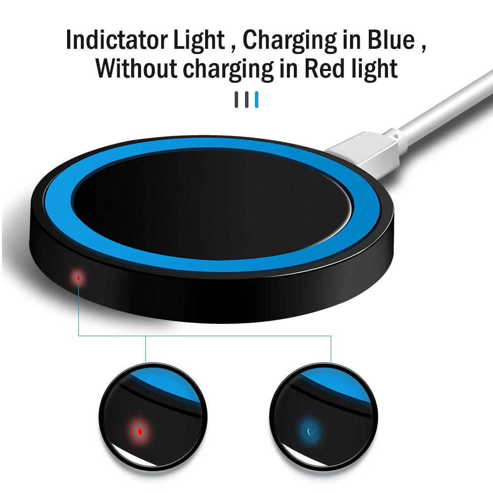 Universal Mini Pocket Wireless Charging Pad for iPhone 5s 6s 7 8 11 12 13 Oi Wireless Charger for Xiaomi Samsung Huawei