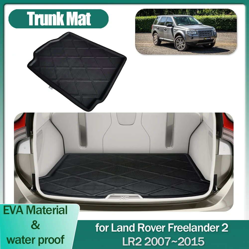 Car Trunk Mat for Land Rover Freelander 2 LR2 2007~2015 Boot Liner Cargo Floor Tray Luggage Carpet Waterproof Cover Accessories