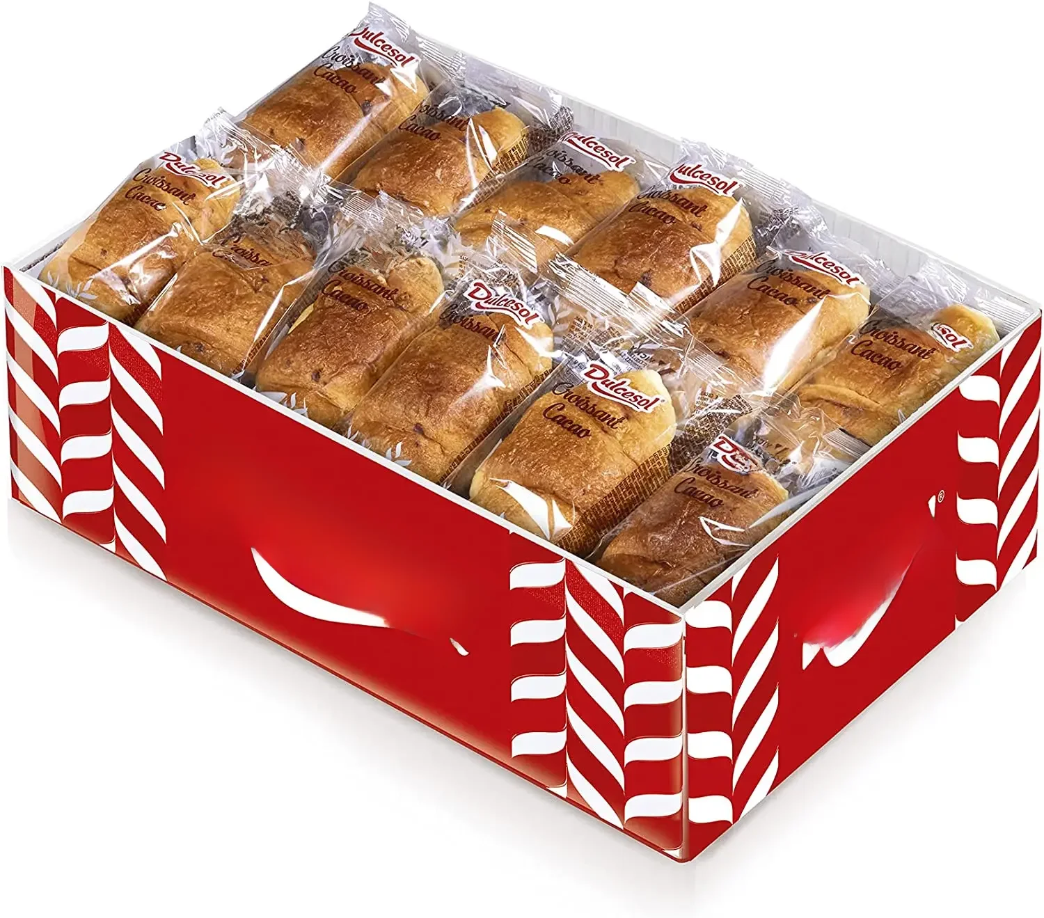 Croissants de cacau embalados individualmente Dulcesol em formato de 1,6KG - com nosso delicioso