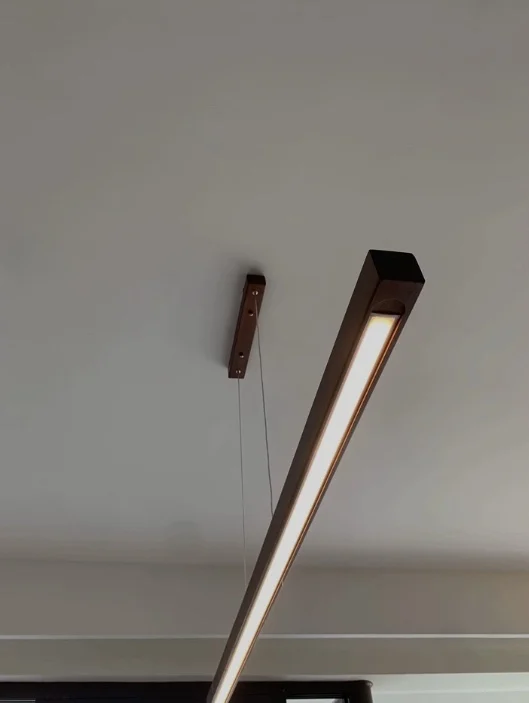 Linear Wooden Pendant Light