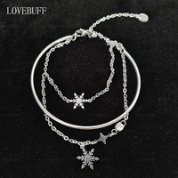 LOVEBUFF LAD Zayne Secret Promise Dream Revisited Snowflake Charm Stainless Steel Bracelet