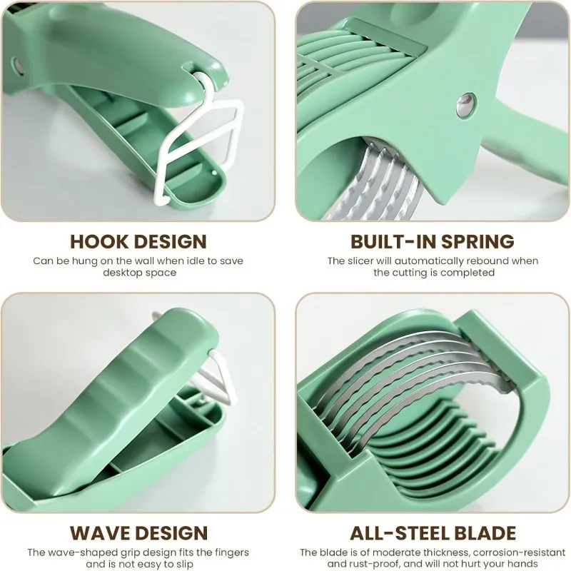 قطاعة الموز متعددة الوظائف وقطاعة الخضراوات من الفولاذ المقاوم للصدأ مع مقبض ABS أدوات تقطيع مثالية