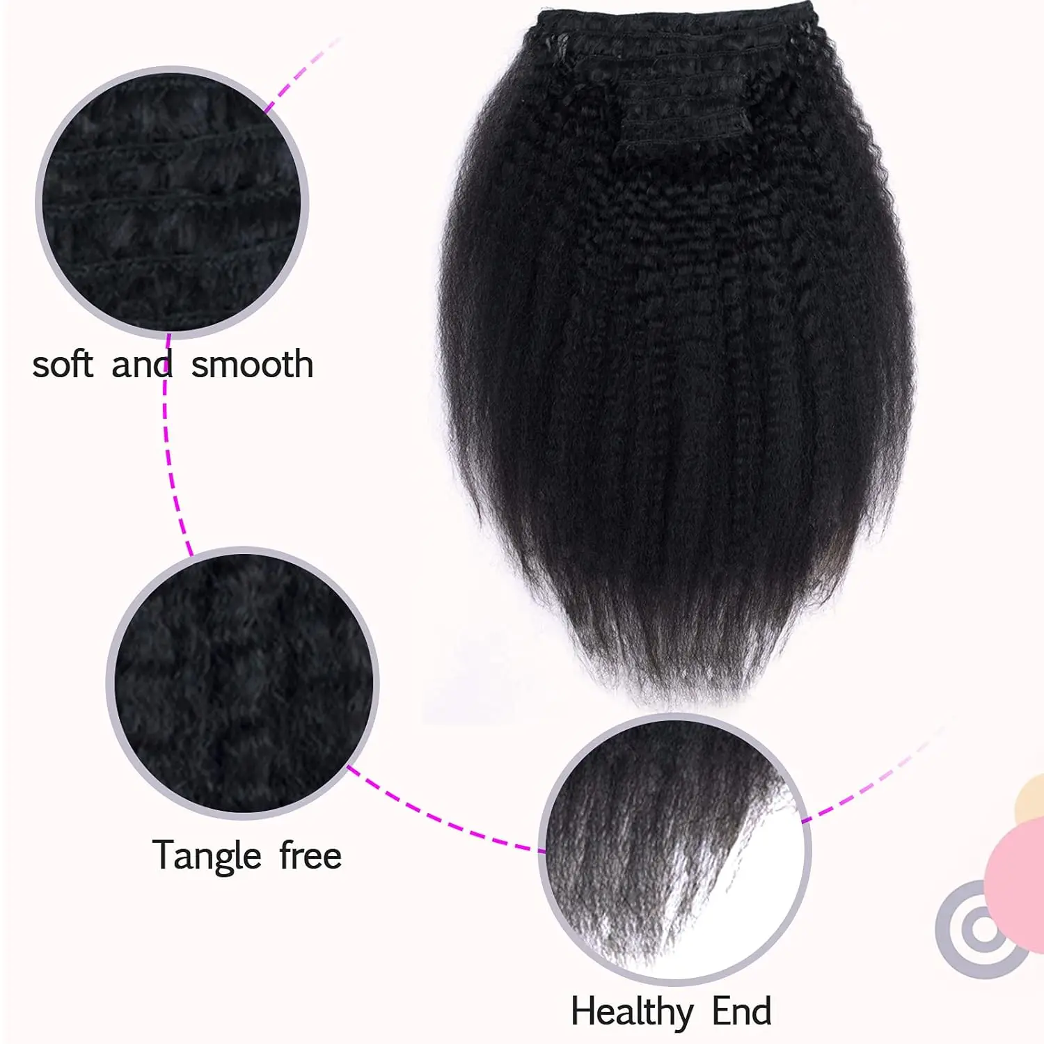 غريب مستقيم كليب في وصلات الشعر كامل الرأس البرازيلي شعر بشري لعذراء اللون الأسود الطبيعي 120 جرام 100% شعر حقيقي #3