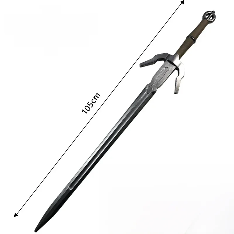 1:1 Cosplayowy miecz z klejnotami, miecz podwójnego zwierzaka, miecz z Wild Hunt, rekwizyt do odgrywania ról, prezent, bezpieczny PU, miecz czarodzieja Białego Wilka, długość 105 cm — 2