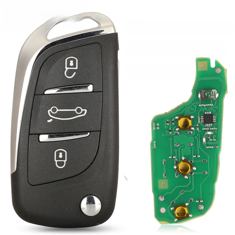 jingyuqin Zdalny kluczyk samochodowy 434Mhz ID46 PCF7941 Pilot do Citroen С2 C4 С3 С5 C6 DS4 DS3 DS5 C-Elysee Peugeot 307 6490KF 5FA 010354 — 2