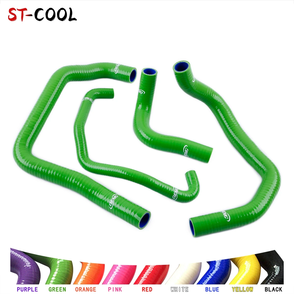 

For 2005-2006 Kawasaki Ninja Zx6r Zx6 636 ZX 6R ATV Radiator Coolant Hoses Kit Silicone Tubes Piping 4Pcs 10 Colors