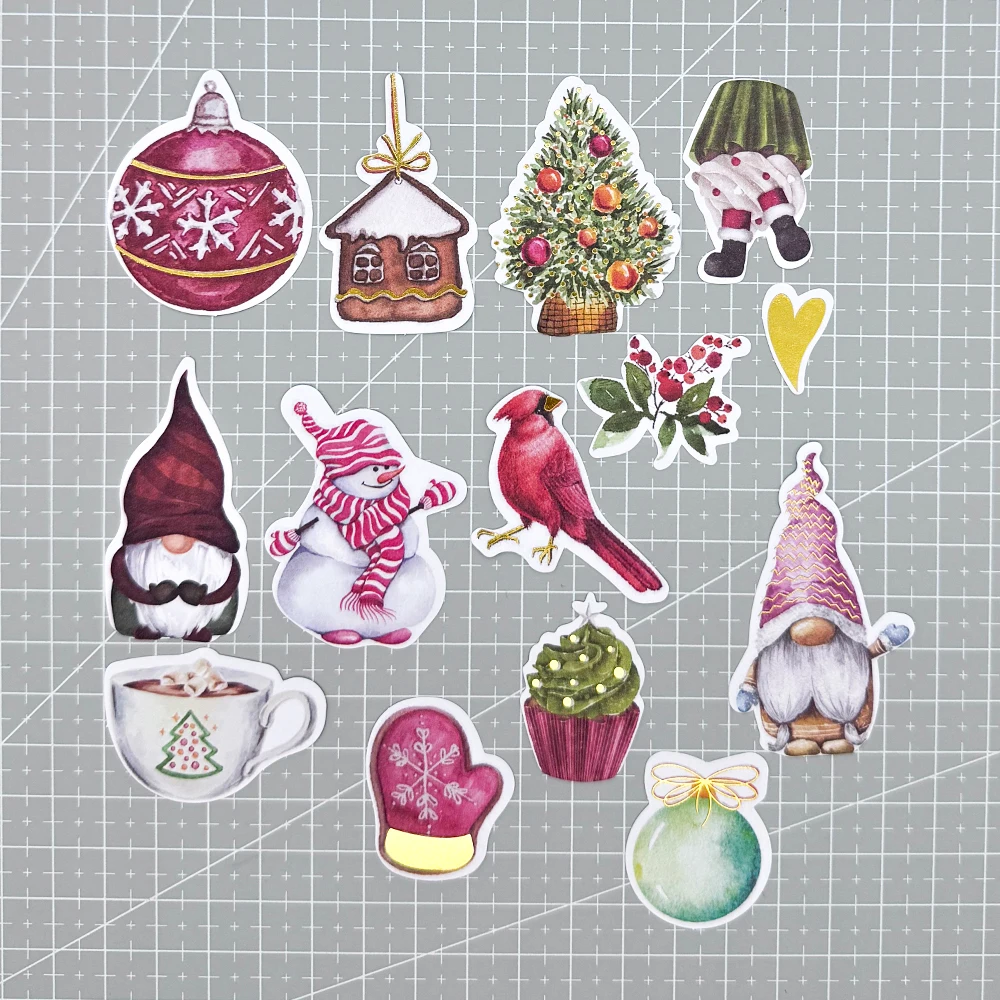 Creative Path 150 Stück Scrapbooking-Stanzformen Ephemera Weihnachten Pinguin Schneemann Ausgestanzte Papierausschnitte für Journaling und Kartenherstellung – Detail 2