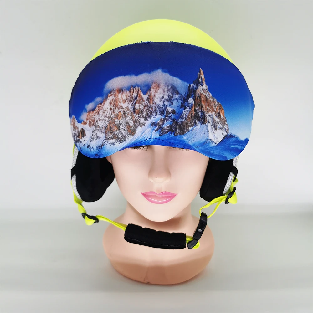 Penutup Visor helm Snowboarding desain hewan baru desain kustom penutup lensa helm Snowboarding Anak