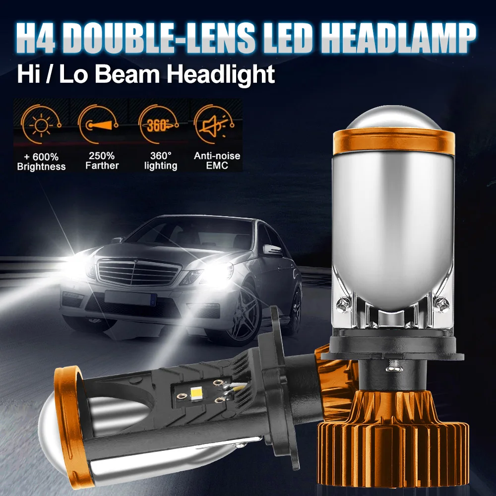 

H4 светодиодный объектив проектора 40000LM 180 Вт светодиодный налобный фонарь Canbus 6000K Hi/Lo Beam лампа внешний привод 24 В для автомобиля/мотоцикла