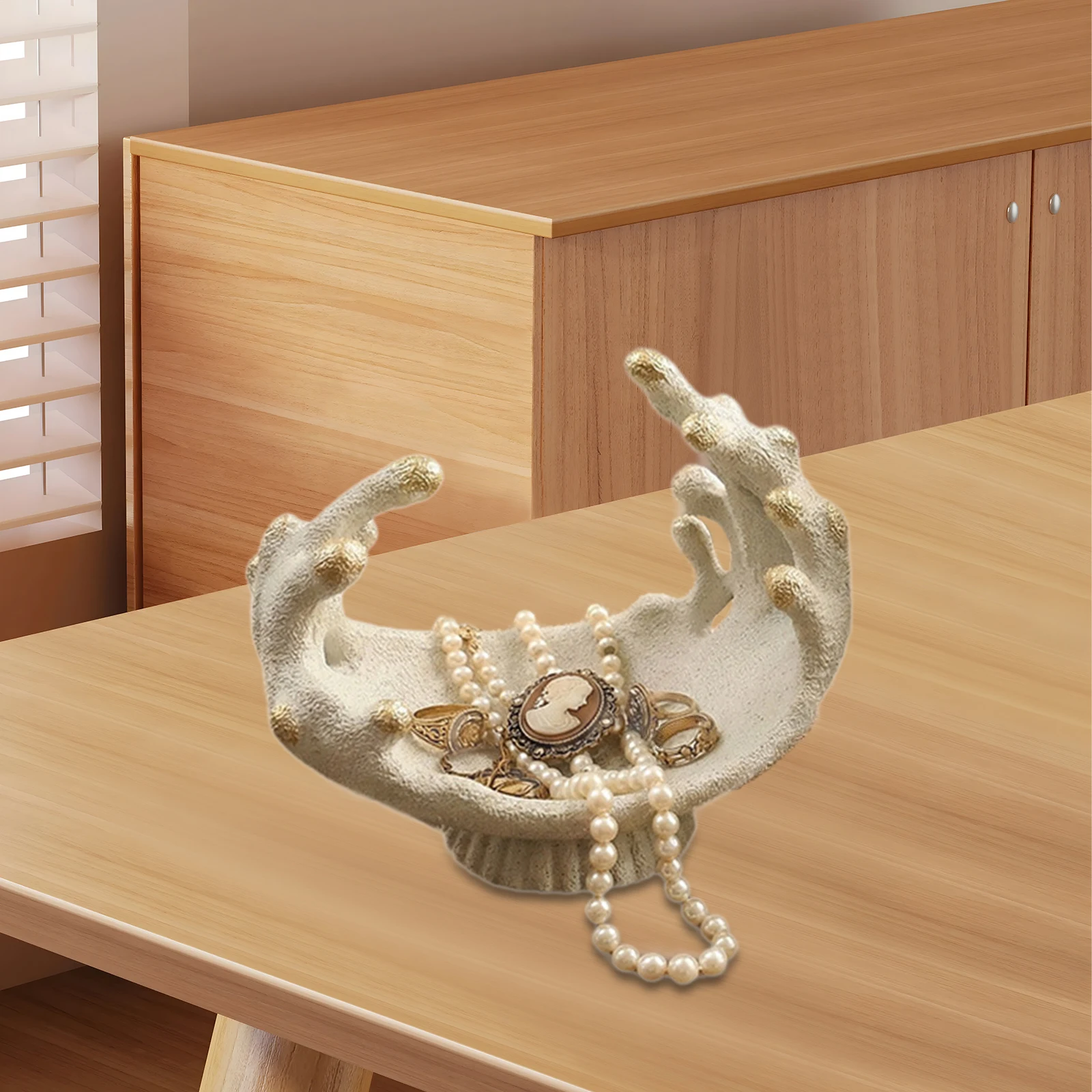 

1 Jewelry Tray Nordic Resin Coral Jewelry Tray Trendy Creative Home Decoration for Perfume Cosmetics Apartment Home Decoration