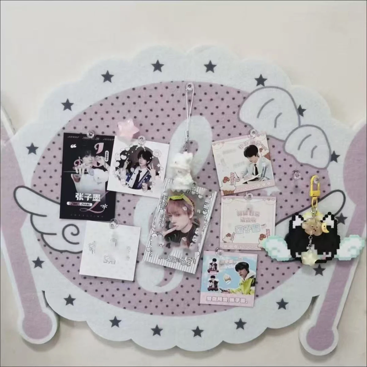 Kawaii Koreanische Ins-Style Messer-Gabel-Flügel Spezialform Filztafel Bar Pain Board Hintergrund Fotowand Bohrfreie Dekorative Tafel – Detail 15