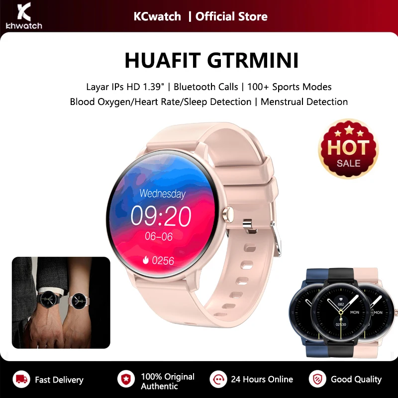 KHwatch GTRMINI Orologi da coppia Ultra sottile 1.39 "Grande schermo Chiamata Bluetooth IP67 Orologi impermeabili Orologi da donna Orologi da uomo