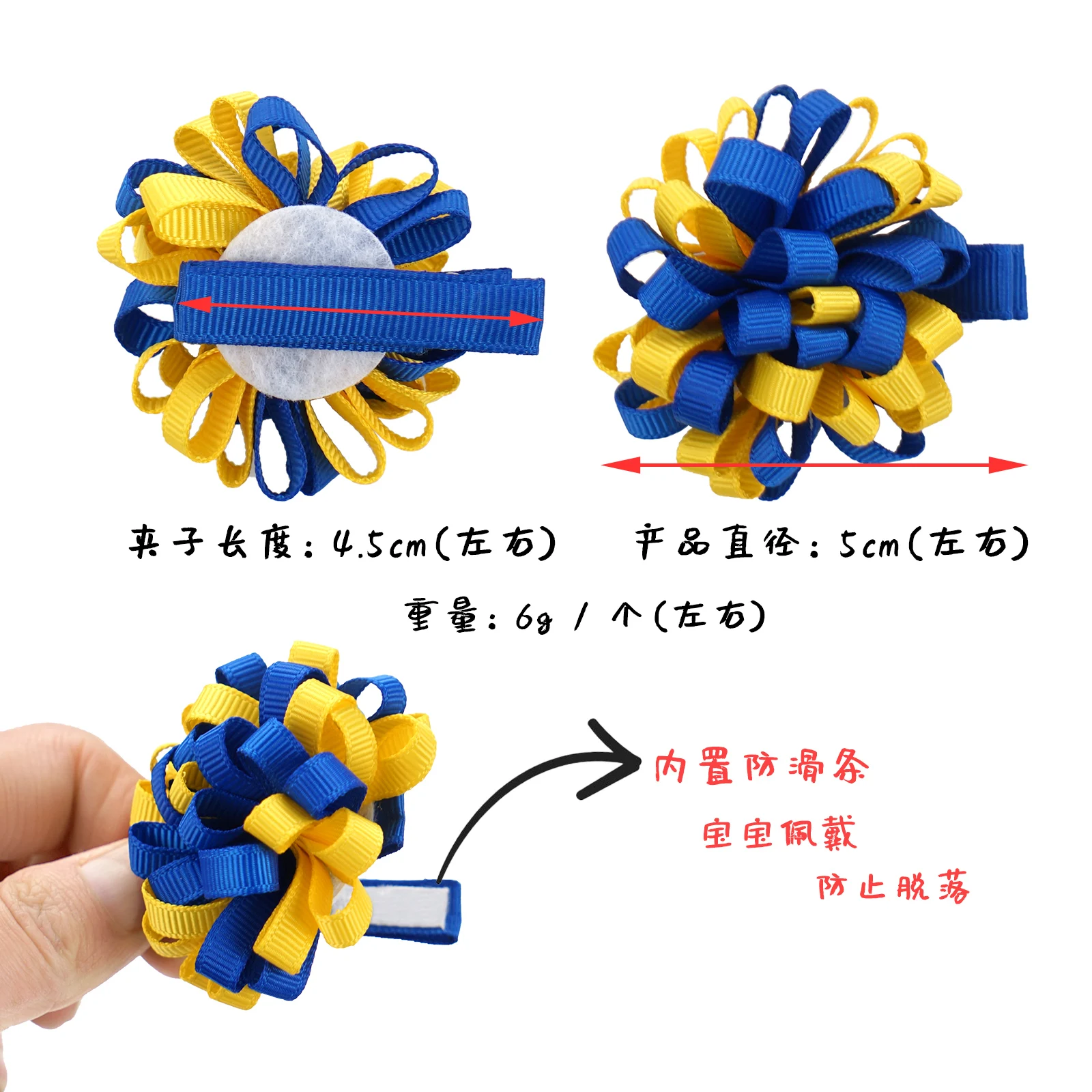 30pcs New Solid Ribbon Bowknot Hair Clips For Baby Girls Handmade Cute Bows Hairpin Barrettes Headwear Kids Hair Accessories