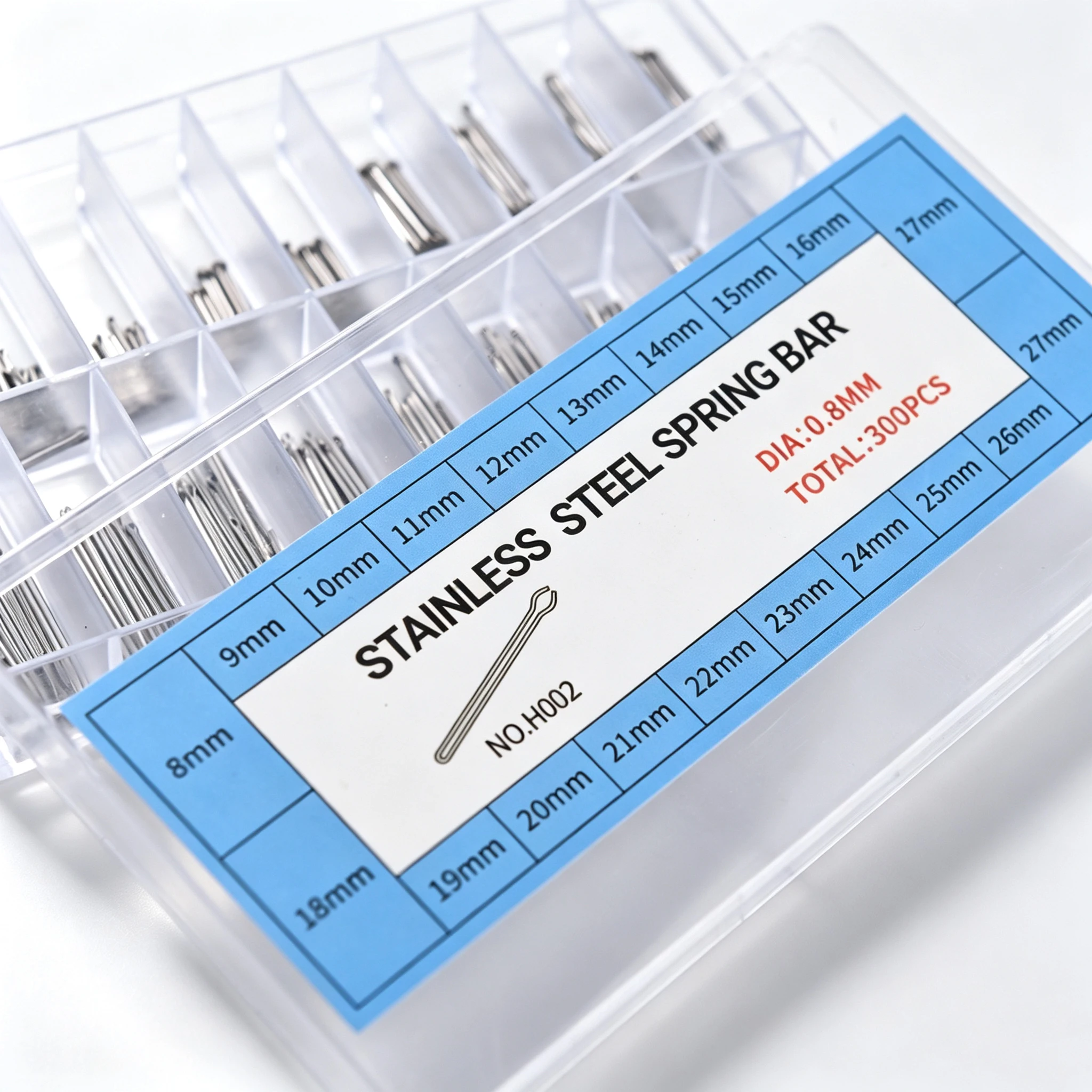 300PCS 8-27mm Strainless Steel Latch Pins Watch Band Link Pins Watchband Strap Bracelets Connecting Pins Watchmaker Repair Tools