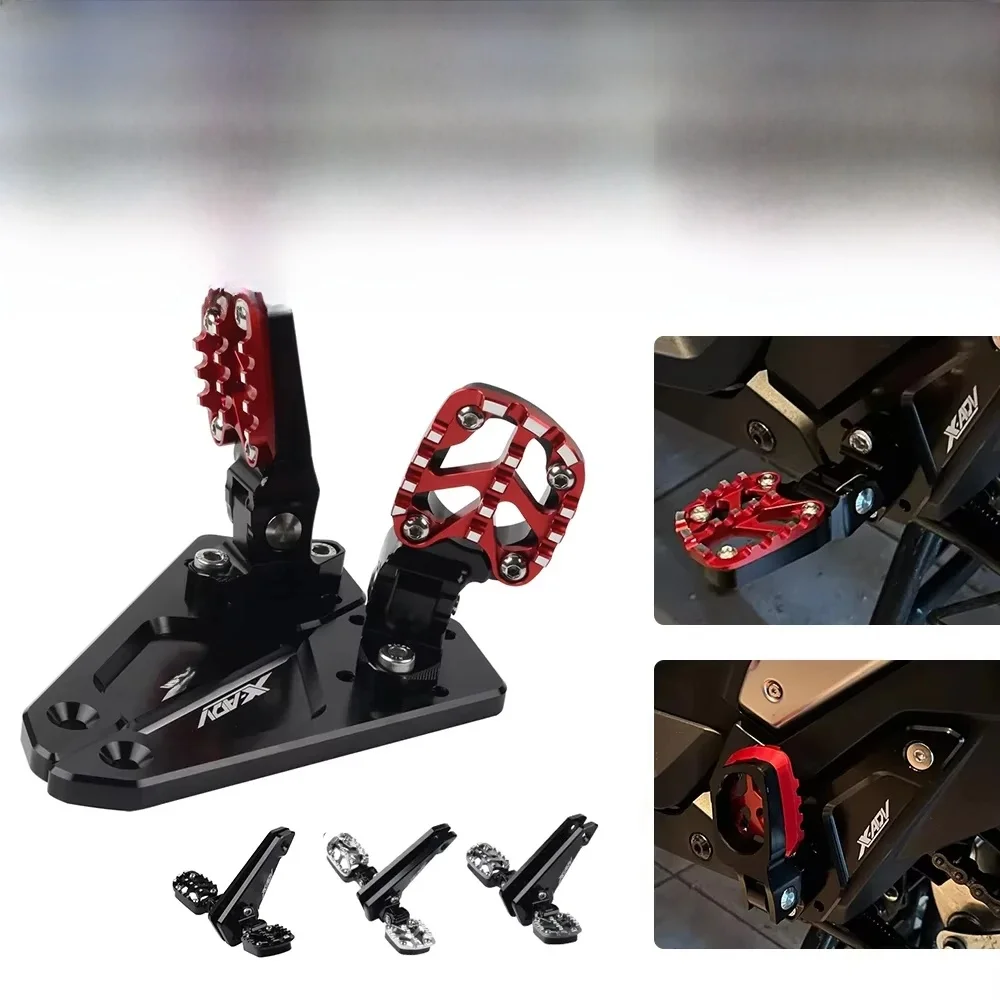 2025 X-ADV Motorcycle CNC Achterpedaal Voetstandaard Opvouwbare Voetsteunen Passagier Voetsteunen Voor HONDA XADV 750 X ADV 750 2022 2023 2024 - afbeelding 2