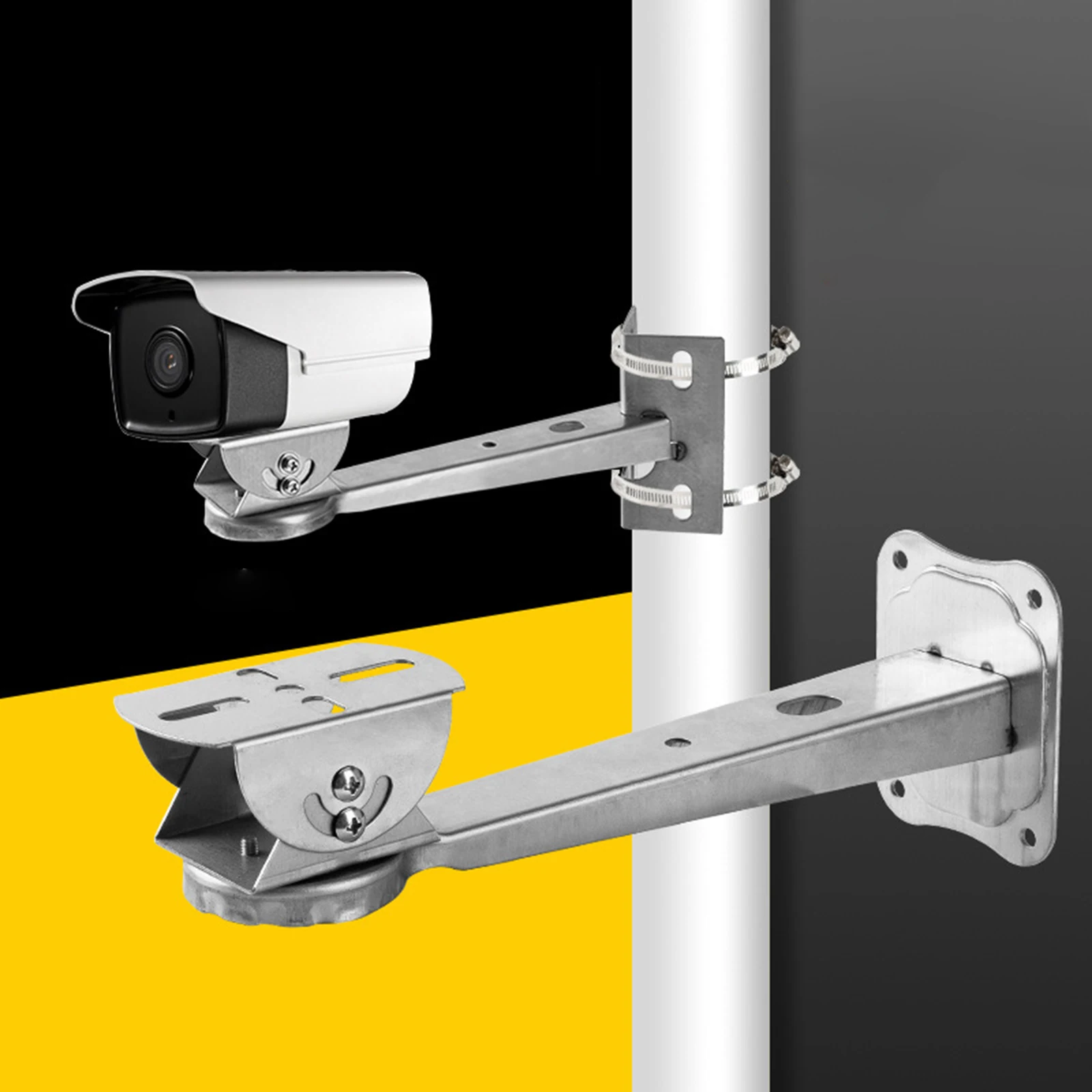 Monitoring Outdoor External Wall Corner Bracket Monitoring Hoop Bracket Closed Circuit Camera Pole Hoop Bracket
