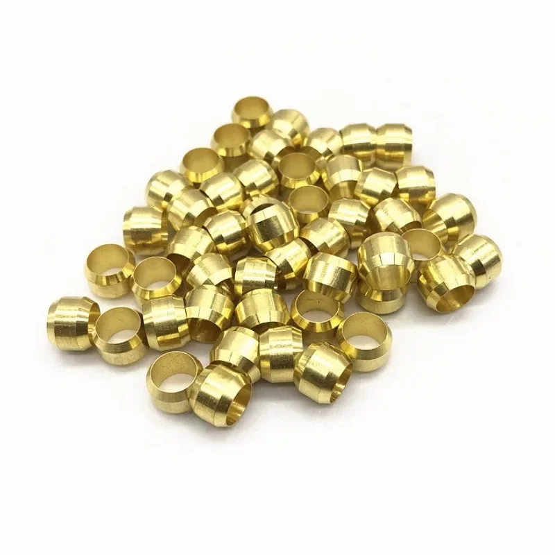 Virole à double cône en laiton, manchon de compression OD, raccords de bague d'étanchéité, système de lubrification pour tube, 4mm, 6mm, 8mm, 10mm, 12mm, 14mm, 20mm, 10 pièces