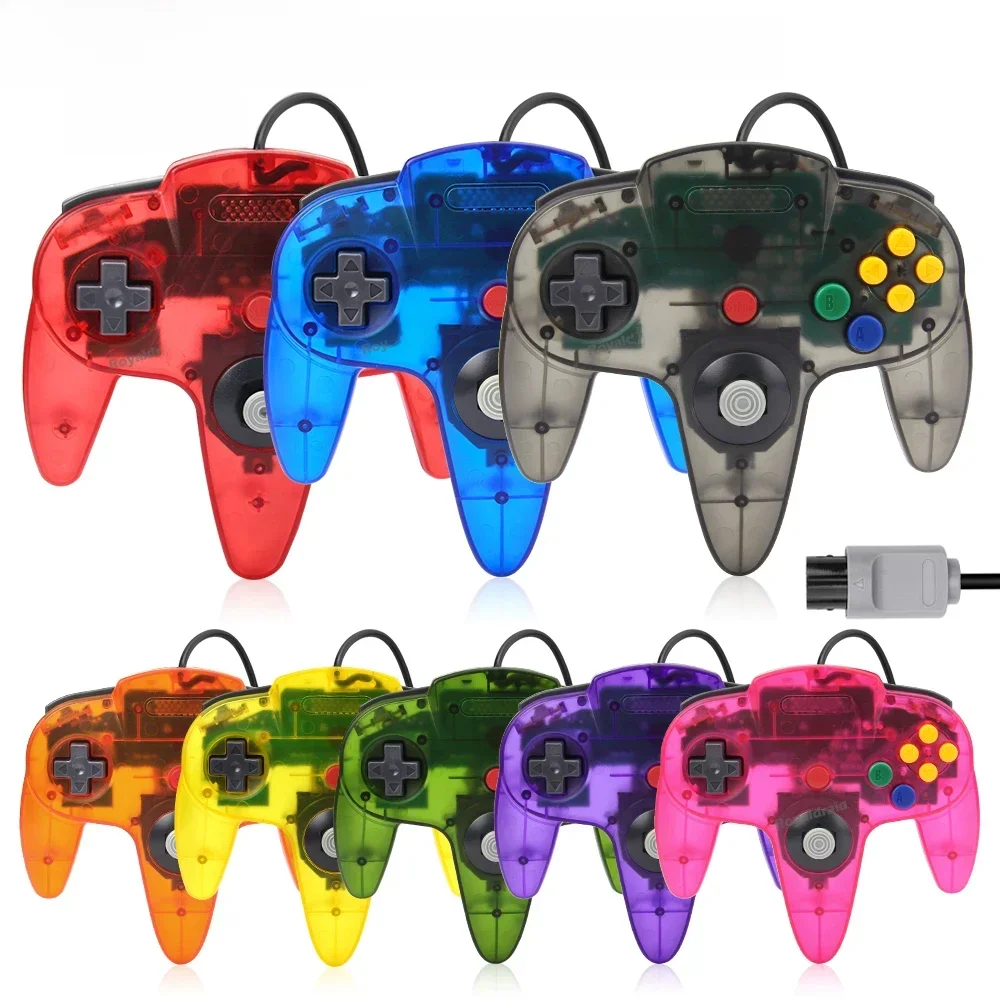 8 kleuren bedrade gamepad voor N64 console Joypad-bediening voor N64 klassieke joystick retro gameconsole gamepadaccessoires - afbeelding 2