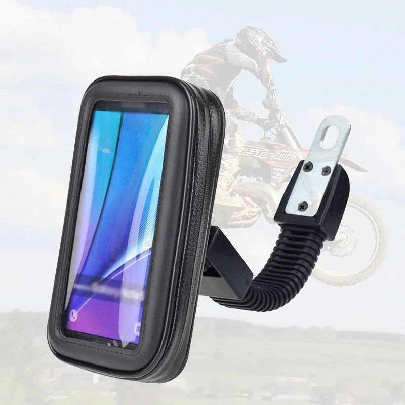 Untoom Uchwyt na telefon motocyklowy Moto Lusterko wsteczne Kierownica Stojak do montażu na skuterze Motocykl Wodoodporna torba na telefon komórkowy — zdjęcie produktu 7