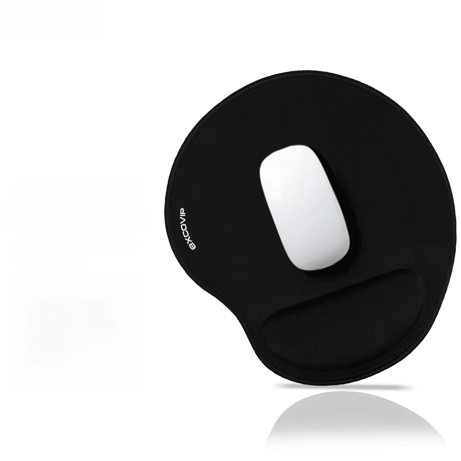 EXCO Ergonomic Mouse Pad with Memory Foam Wrist Support Rest Stitched Edge Comfortable Office Mousepad Non-Slip Rubber Base