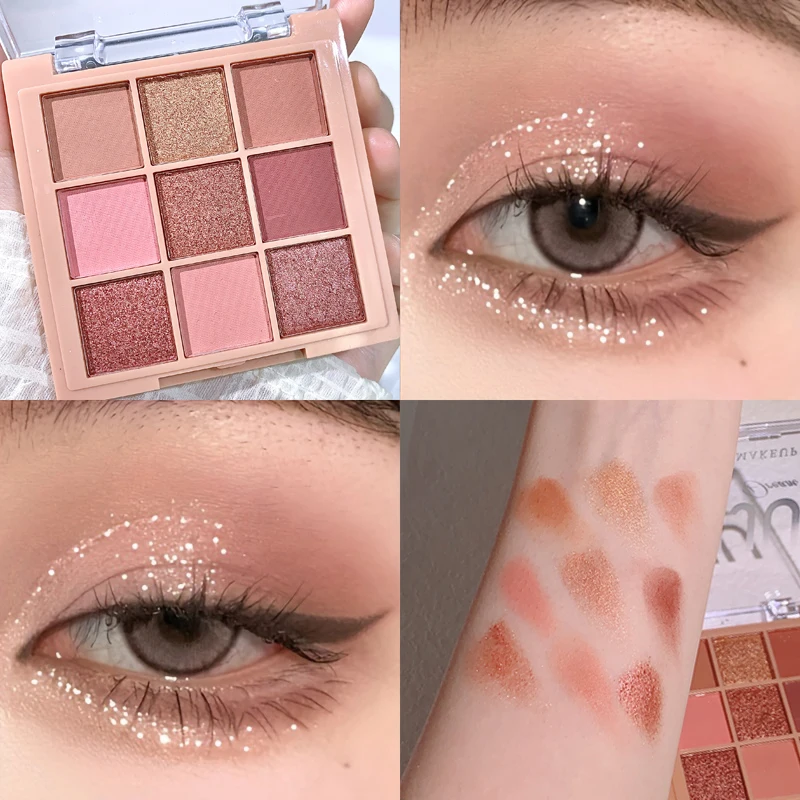 JUJU DREAM Warm Winter Brown Shadow 9 Colors Eyeshadow Matte Pearlescent Brightening Atmosphere Korean Series