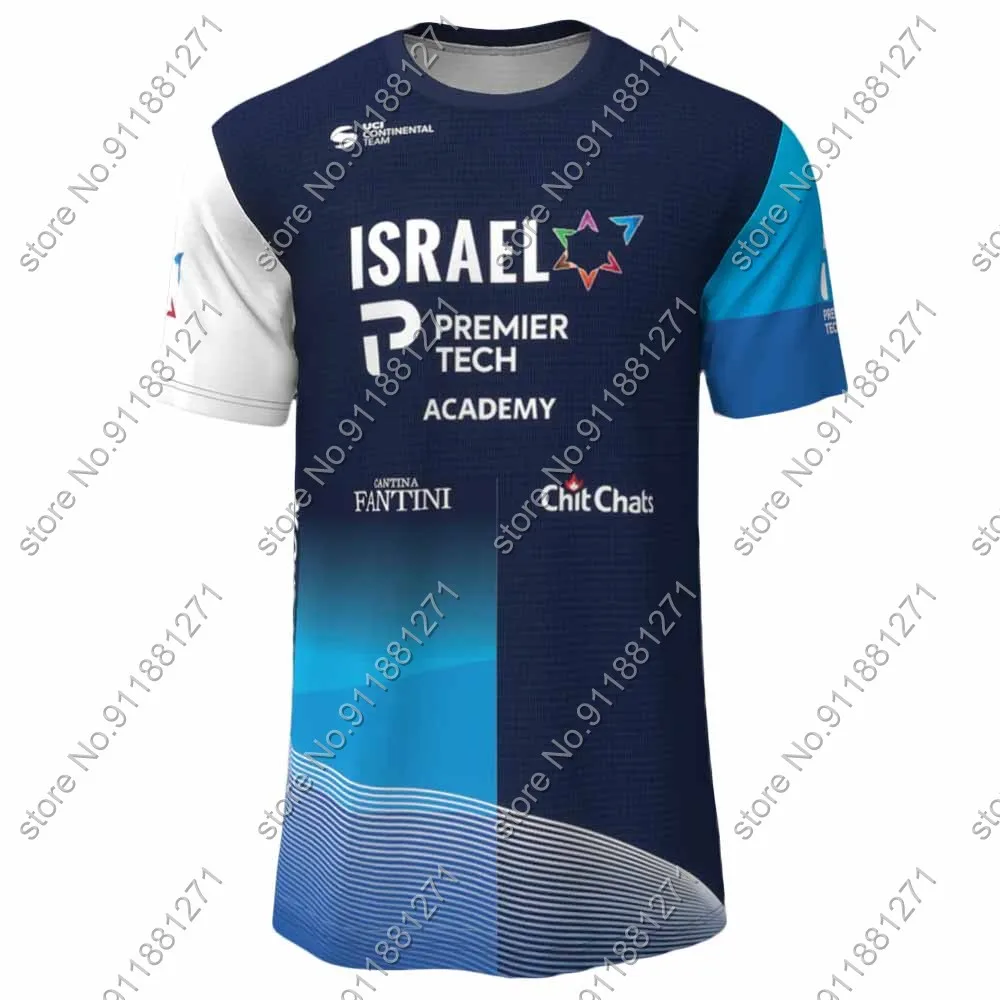 CAMISETA Israel Team 2024 T Shirts 3D Print Blue Mens Summer Running Streetwear Casual Technical Training Clothes