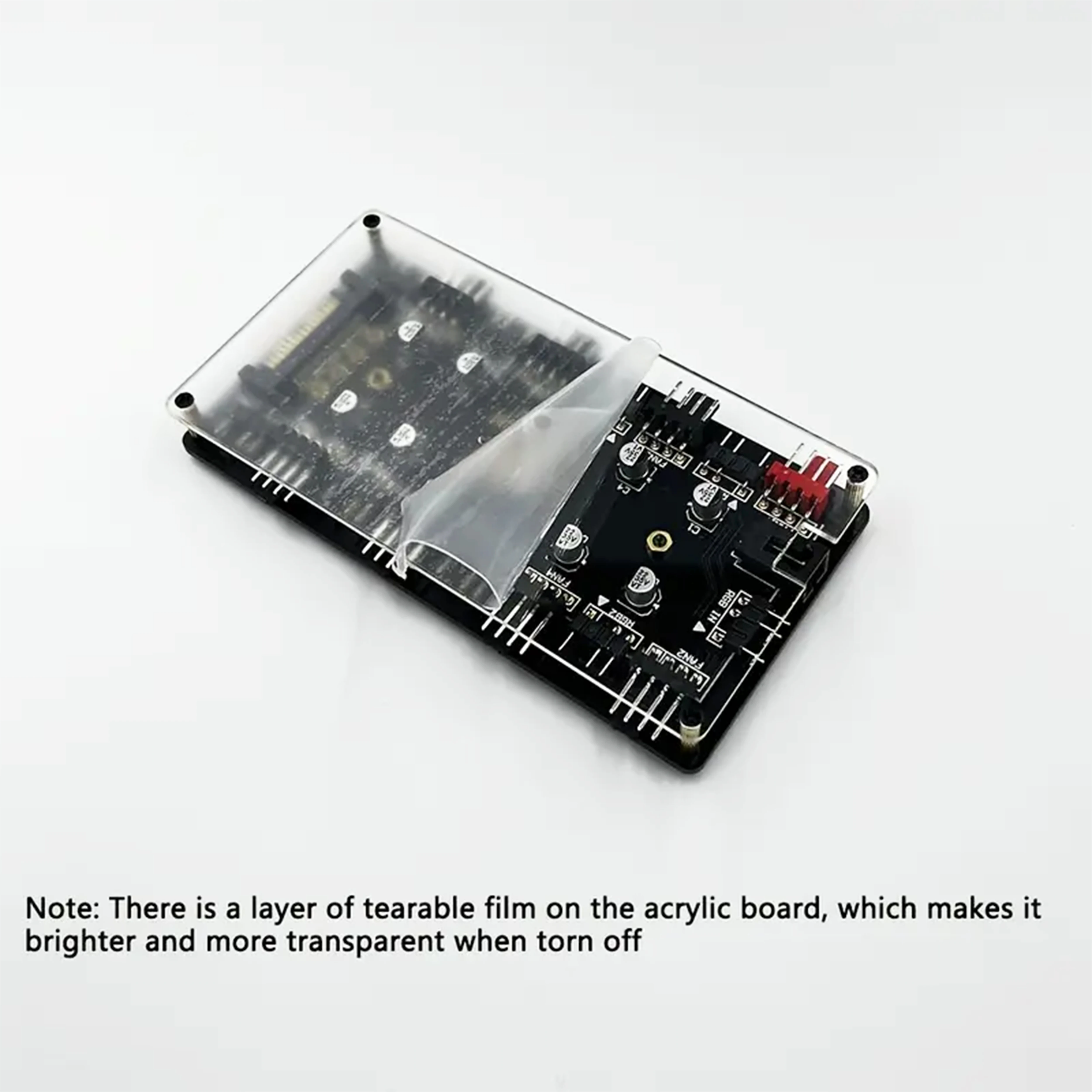 Dual 8-Port Fan Hub ARGB/PWM 2-in-1 5V 3-Pin Lighting Sync, 12V 4-Pin Temperature Control, SATA Power Supply - view 3