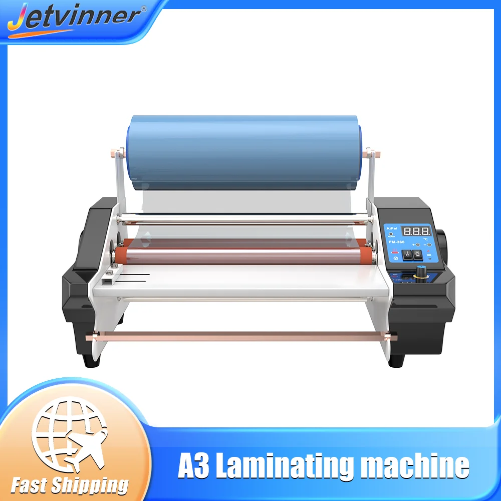 A3 Laminating Machine Cold&Hot Roll Laminator Four Rollers UV DTF AB Film laminator For UV DTF Printer Transfer A Film to B Film