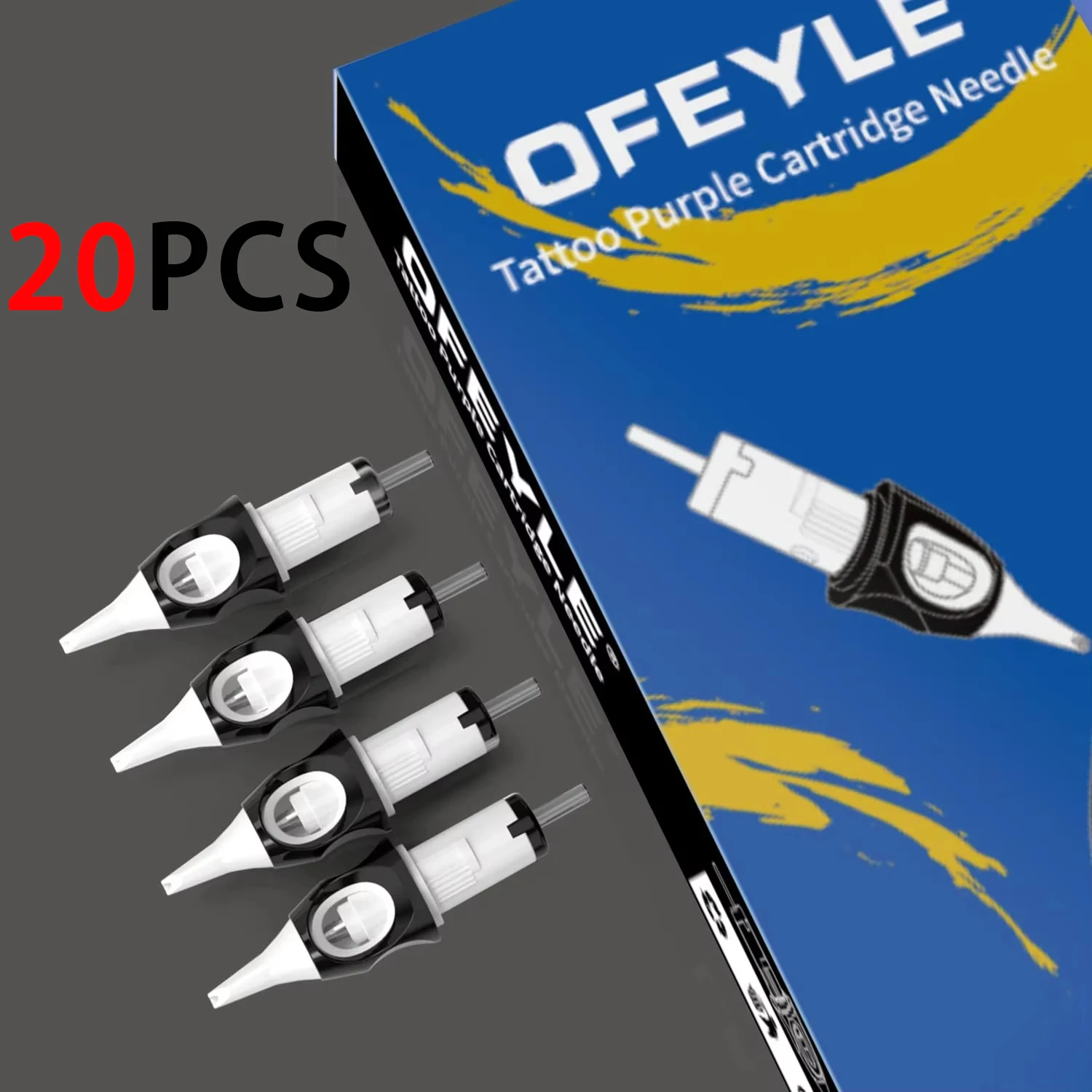 20PCS Tattoo Cartridge Needles High Quality Disposable Individual Package Diameter 0.35MM Tattoo Needles for Tattoo Pen Machine
