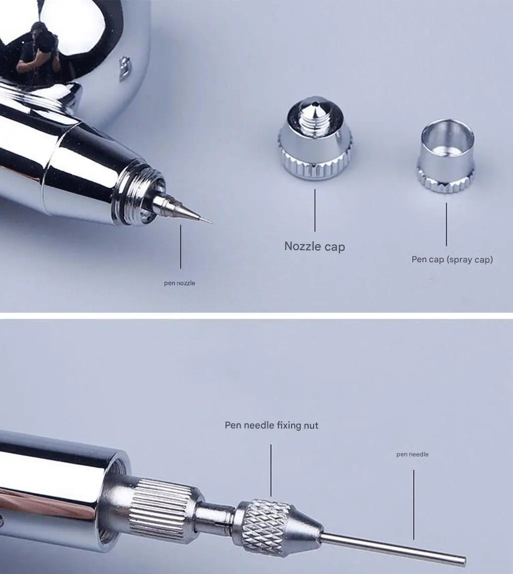 البخاخة بندقية رذاذ عدة ثنائي العمل بندقية رذاذ ماكياج مجموعة الوجه الوشم الفن الجمال النافثة للحبر إصلاح السيارات DIY بها بنفسك