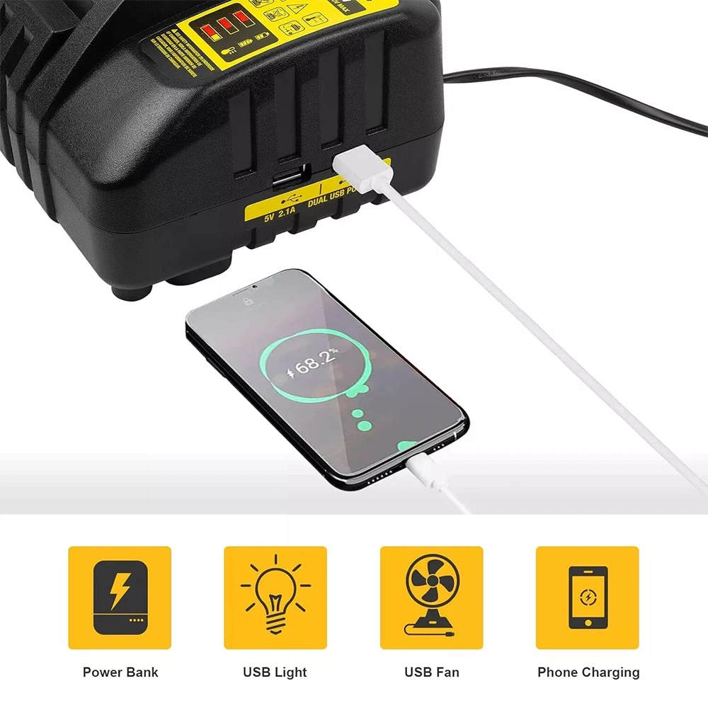 DCB104 Li-ion Battery Charger 4-Port Charging Current for Dewalt 10.8V 12V 14.4V 18V 20V 60V lithium battery DCB127 DCB105