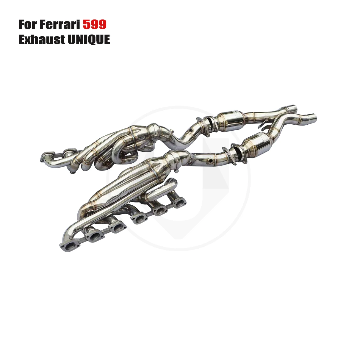 UNIQUE manifold downpipe For 2006+ Ferrari 599 V12 6.0T Equal Length X tube SS304 exhaust manifold With insulator