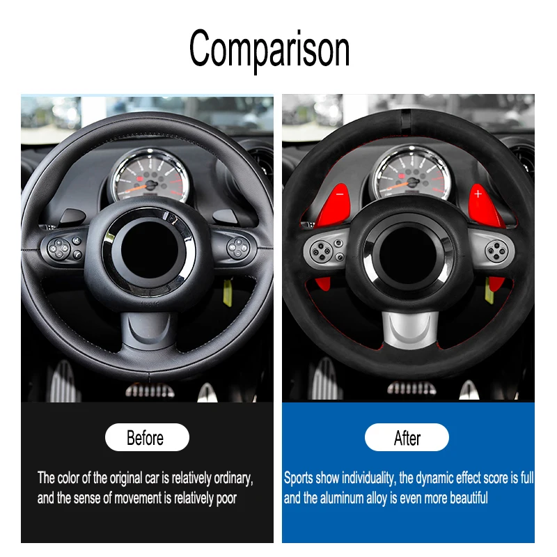 Car Steering Wheel Shifter Paddle Extension For MINI R55 R56 R57 R58 R59 R53 LCI Coupe Countryman Clubman R60 R61 Cooper S JCW