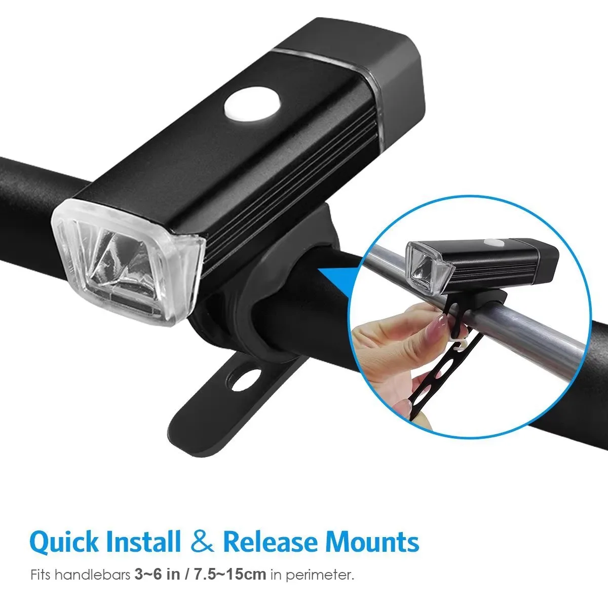 Bicycle Ultra LED Light E-Headlight Bicycle Front Light Waterproof USB Rechargeable Cycling Bike Flashlight Headlight