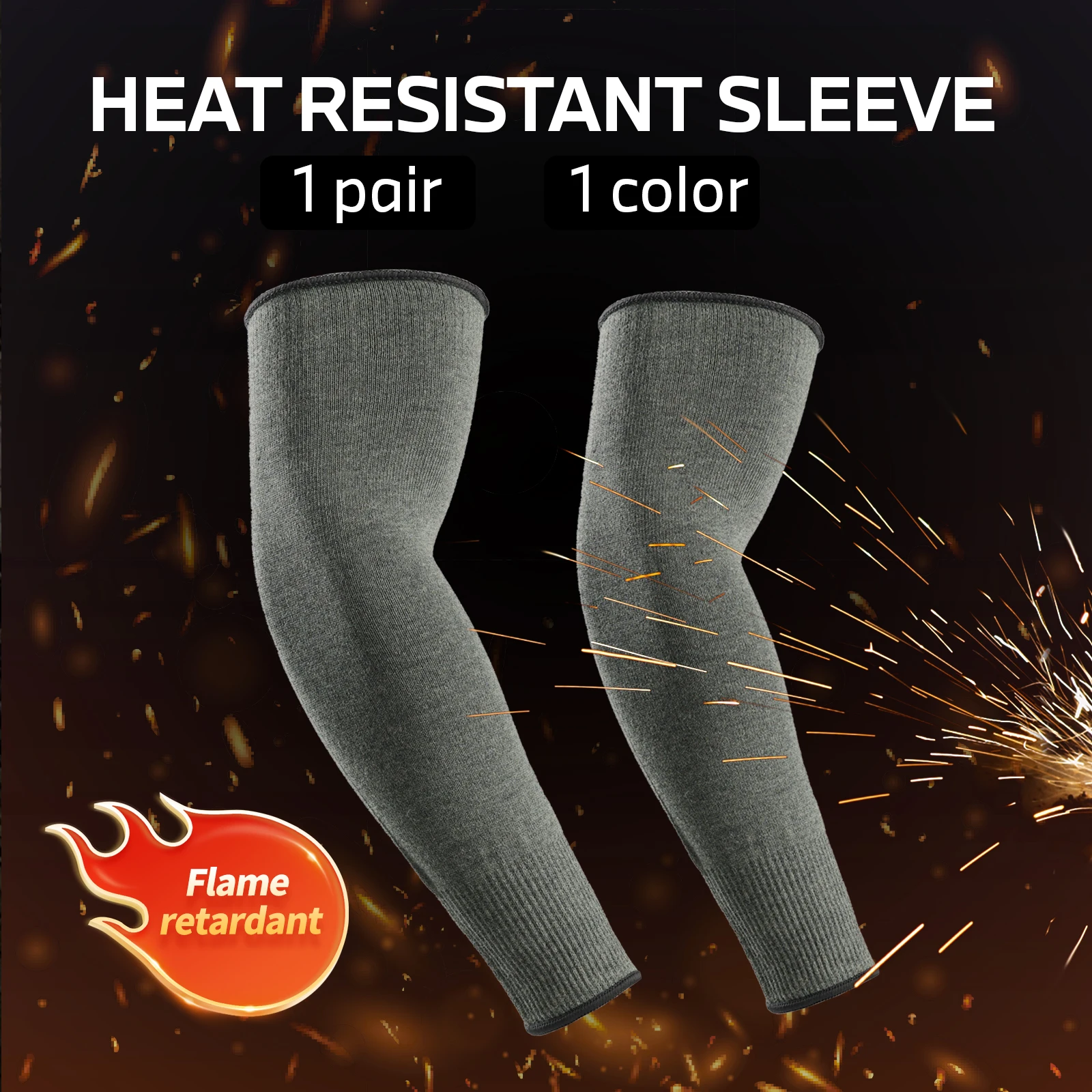 

1 Pair Kevlar Heat-resistant Arm sleeves Arm Protection for Industrial Gardening Activities
