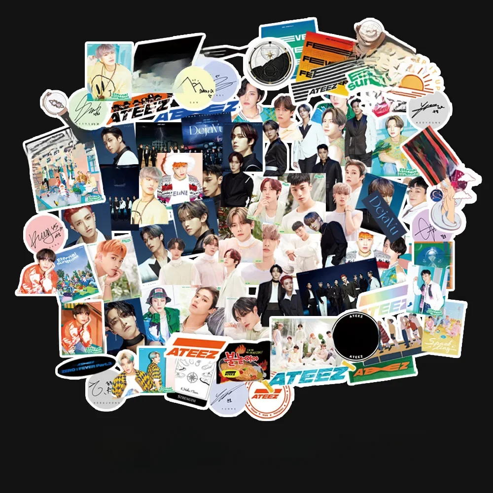92 teile/satz kpop ateez charakter aufkleber wasserdicht hohe qualität hd foto für laptop tasse