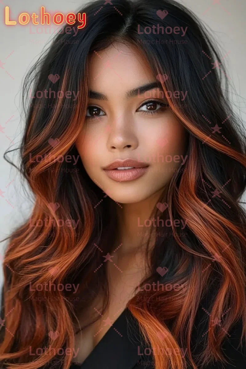 

Pick-dyed colorful Natural luster wig Easy to wear Daily gathering Multi-occasion use Personality and comfortable human wig