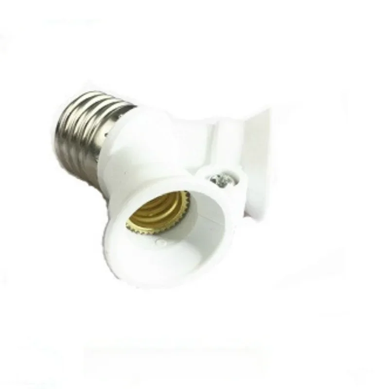 Douille de Base de lampe à vis universelle E27 à 2E14, adaptateur d'ampoule PBT 2 voies E14, support d'extension, convertisseur d'éclairage LED blanc