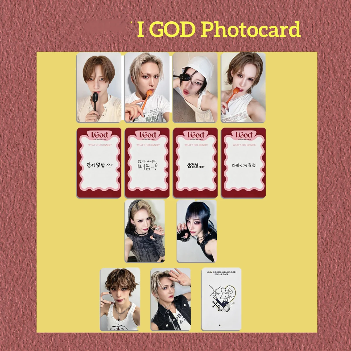Wumuti Rui Character Props Photocard I GOD 4Pcs/Set High Quality INS Style Double Sides Printing LOMO Cards Hyun Haru Fans Gifts