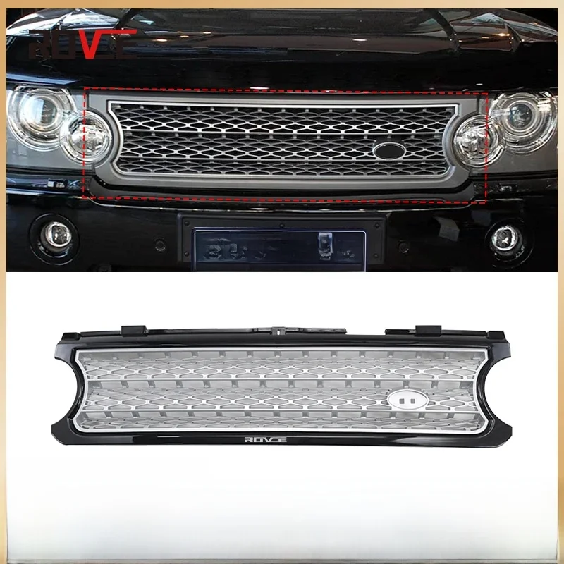 ROVCE Auto Voorbumper ABS Grille Voor Land Rover Range Rover Vogue 2006-2009 L322 4.2 Auto Exterieur accessoire - afbeelding 2