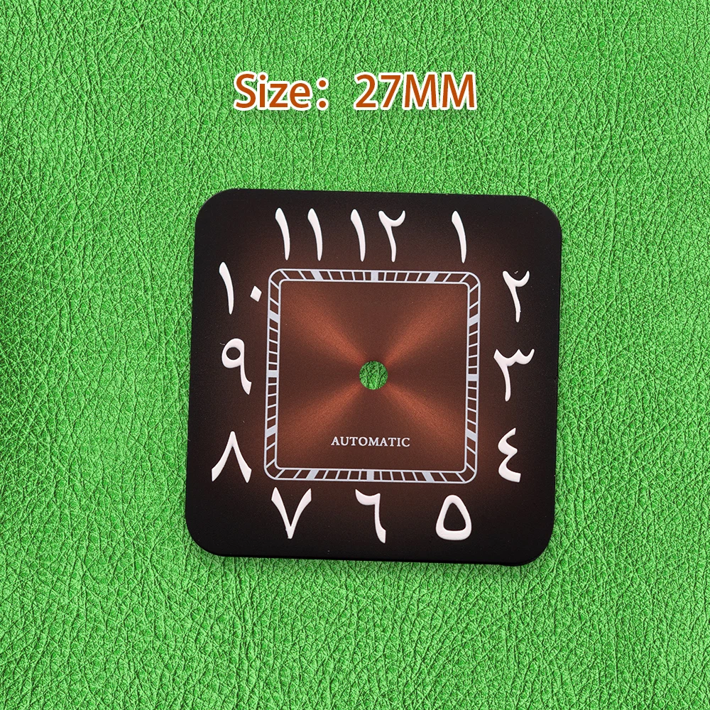 27mm S Dial Square Arabic Nh35 dial No calendar No Luminous Suitable for NH35 Movement Watch Modification Accessories