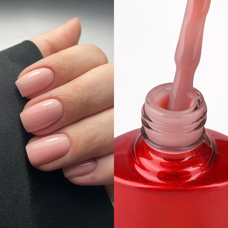 MSHARE Blush Pink Shade Color Gummibasis Gelpoliermittel Nail Camouflage Nails Gel 10 ml