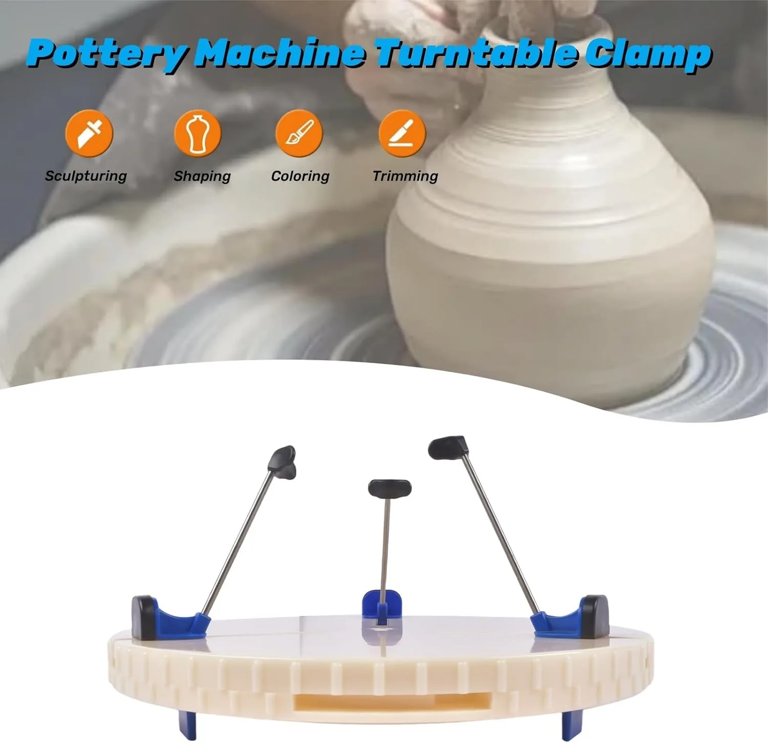 Ceramic Art Repair Ceramic Trimming Tool Pottery Machine Turntable Attachment for Beginners Ceramic Repairing Teaching Friends