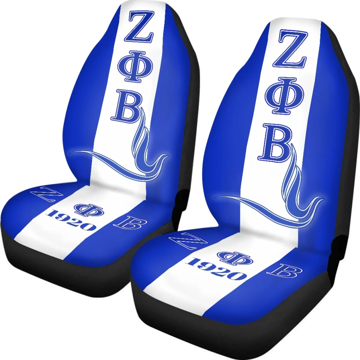 Zeta Phi Beta American Sisterhood Sorority Print Car Seat Cover Set High Quality Washable Car Accessories Interior Spare Parts