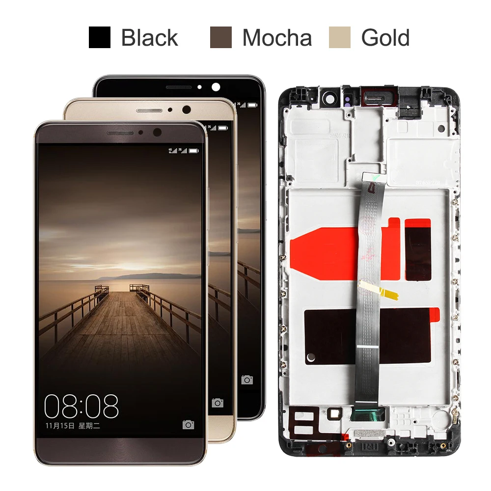 Pantalla LCD IPS de 5,9 pulgadas para Huawei Mate 9, montaje de digitalizador de pantalla táctil con Marco, MHA-L29 LCD, MHA-L09, MHA-AL00