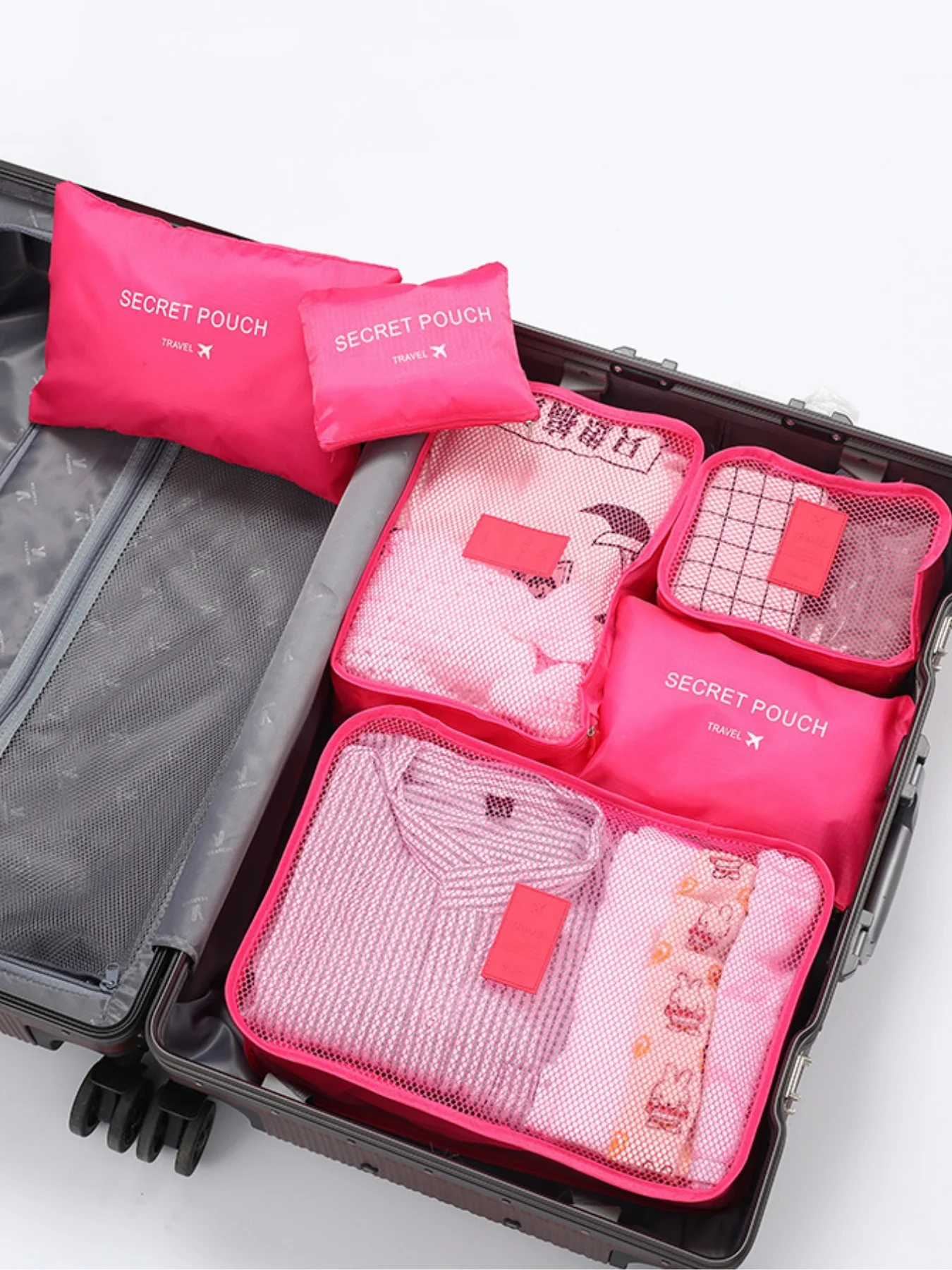 6 قطع مجموعة أكياس تخزين منظم السفر حقيبة أمتعة محمولة منظم الملابس الأحذية مرتبة الحقيبة التعبئة تخزين الحالات #2