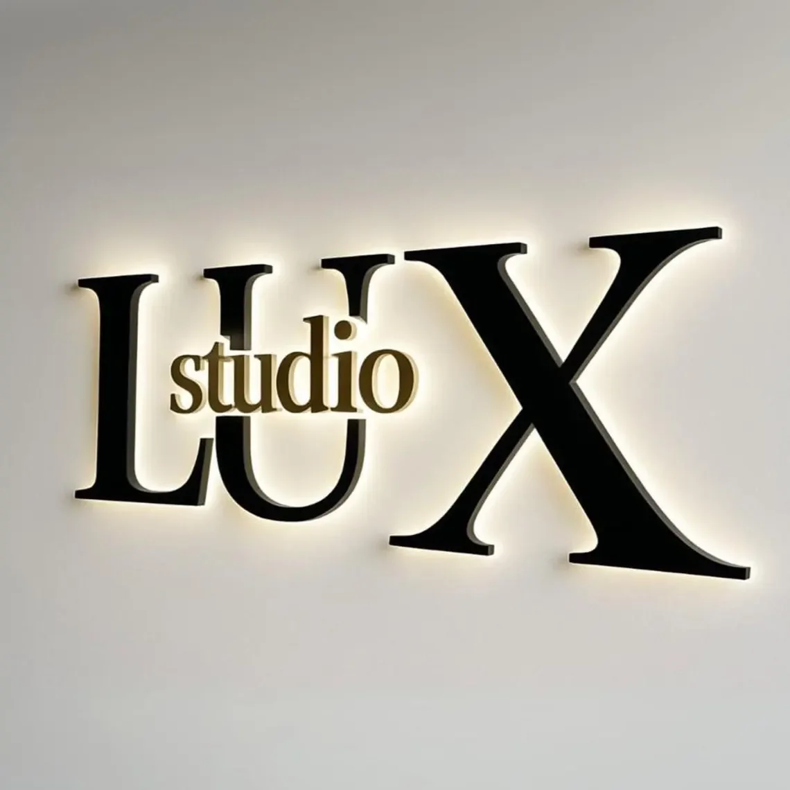 

Custom Business Logo Backlit Sign 3D Metal Letters Light Sign Led Light Box Buildings Wall Logo Sign Office Sign Outdoor Light