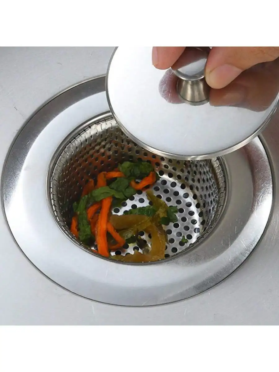 

2-Pack Sink Strainer - Fine Mesh Anti-Clogging, Easy to Clean Kitchen Sink Drain Filter for Residue Collection