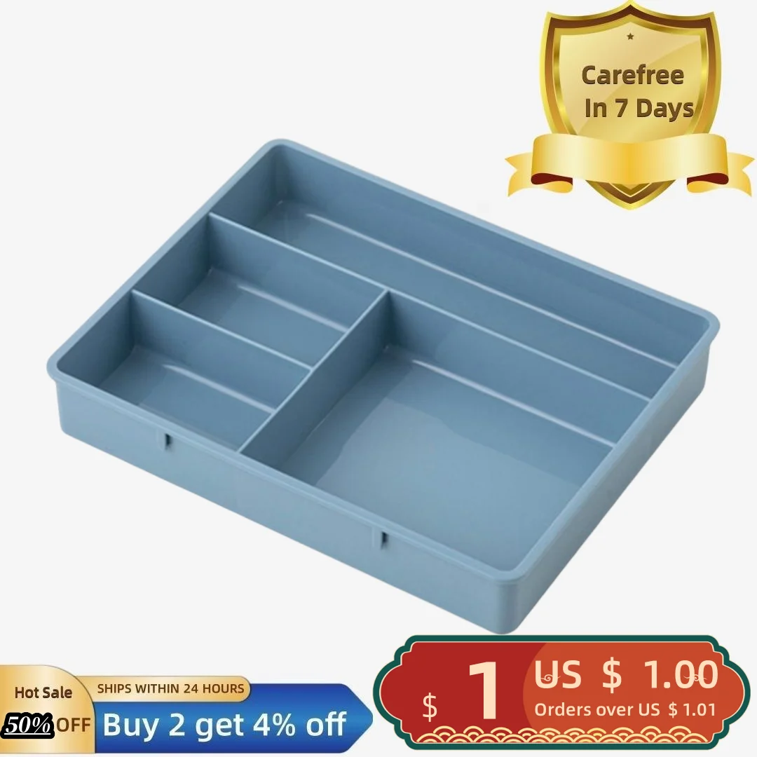

Desktop Storage Box Large Capacity Grid Design Space-saving Jewelry Stationery Sundries Storage Organizer Home Supply